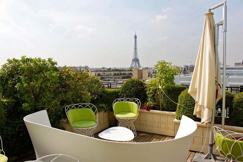 Terrasse de l’Hôtel Raphaël Paris